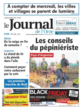 Le Journal de L'Orne N°3377 du 25 novembre 2021 à télécharger sur iPad