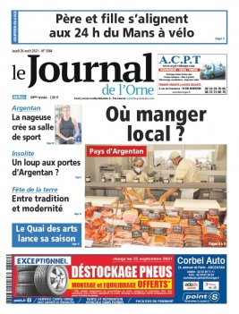Le Journal de L'Orne N°3364 du 26 août 2021 à télécharger sur iPad