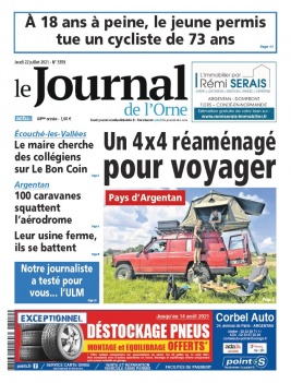 Le Journal de L'Orne N°3359 du 22 juillet 2021 à télécharger sur iPad