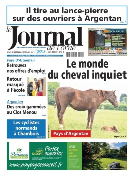 Le Journal de L'Orne N°3313 du 03 septembre 2020 à télécharger sur iPad