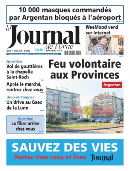 Le Journal de L'Orne N°3293 du 16 avril 2020 à télécharger sur iPad