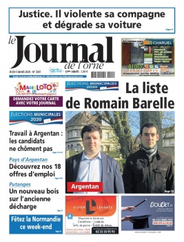 Le Journal de L'Orne N°3287 du 05 mars 2020 à télécharger sur iPad