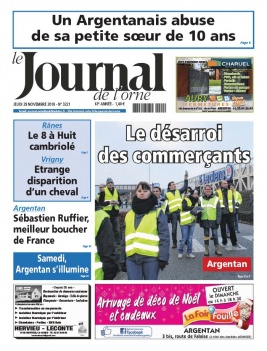 Le Journal de L'Orne N°3221 du 29 novembre 2018 à télécharger sur iPad