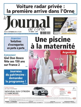 Le Journal de L'Orne N°3210 du 13 septembre 2018 à télécharger sur iPad