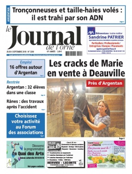 Le Journal de L'Orne N°3209 du 06 septembre 2018 à télécharger sur iPad