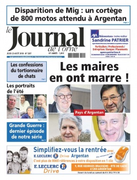 Le Journal de L'Orne N°3207 du 23 août 2018 à télécharger sur iPad