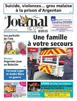Le Journal de L'Orne N°3205 du 09 août 2018 à télécharger sur iPad