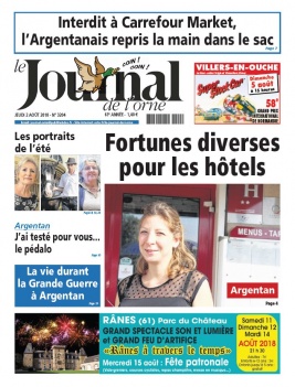 Le Journal de L'Orne N°3204 du 02 août 2018 à télécharger sur iPad