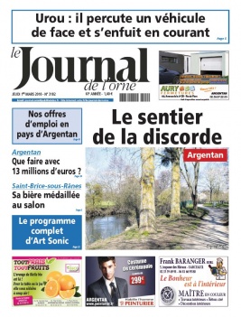 Le Journal de L'Orne N°3182 du 01 mars 2018 à télécharger sur iPad