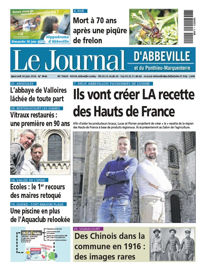 Le Journal D'Abbeville N°3864 Du 26 Juin 2019 à Télécharger Sur IPad