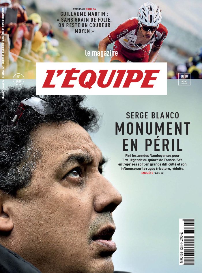 L'Equipe Magazine 10 octobre 2020 L'Equipe Magazine N°1989 du 10 octobre 2020 à télécharger sur iPad