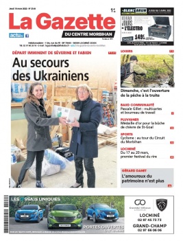 La Gazette du Centre Morbihan N°2168 du 10 mars 2022 à télécharger sur iPad