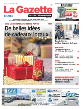 La Gazette du Centre Morbihan N°2154 du 02 décembre 2021 à télécharger sur iPad