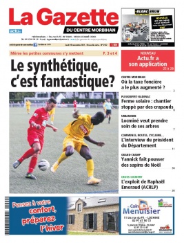 La Gazette du Centre Morbihan N°2152 du 18 novembre 2021 à télécharger sur iPad