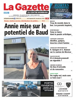 La Gazette du Centre Morbihan N°2143 du 16 septembre 2021 à télécharger sur iPad