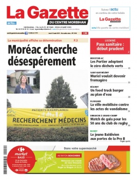 La Gazette du Centre Morbihan N°2138 du 12 août 2021 à télécharger sur iPad