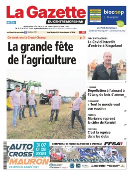 La Gazette du Centre Morbihan N°2136 du 29 juillet 2021 à télécharger sur iPad