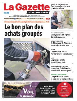 La Gazette du Centre Morbihan N°2123 du 29 avril 2021 à télécharger sur iPad