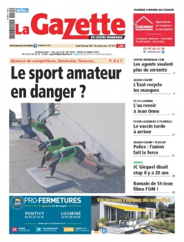 La Gazette du Centre Morbihan N°2110 du 28 janvier 2021 à télécharger sur iPad