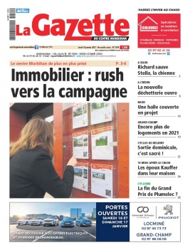 La Gazette du Centre Morbihan N°2108 du 14 janvier 2021 à télécharger sur iPad