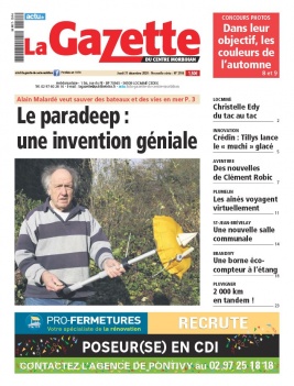 La Gazette du Centre Morbihan N°2106 du 31 décembre 2020 à télécharger sur iPad