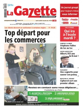La Gazette du Centre Morbihan N°2072 du 07 mai 2020 à télécharger sur iPad