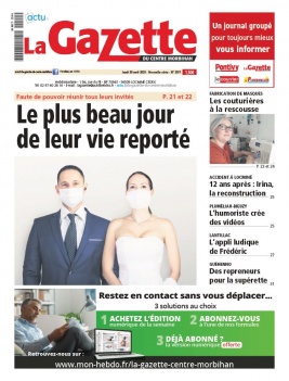 La Gazette du Centre Morbihan N°2071 du 30 avril 2020 à télécharger sur iPad