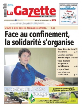 La Gazette du Centre Morbihan N°2067 du 02 avril 2020 à télécharger sur iPad