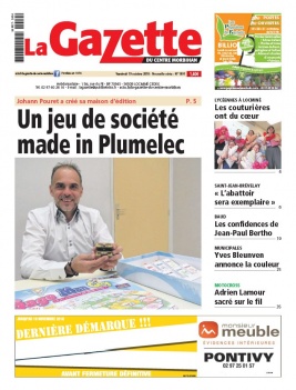 La Gazette du Centre Morbihan N°1991 du 19 octobre 2018 à télécharger sur iPad