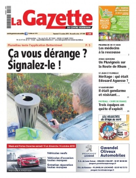 La Gazette du Centre Morbihan N°1990 du 12 octobre 2018 à télécharger sur iPad