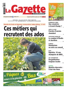 La Gazette du Centre Morbihan N°1964 du 13 avril 2018 à télécharger sur iPad
