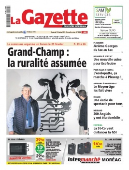 La Gazette du Centre Morbihan N°2008 du 15 février 2019 à télécharger sur iPad