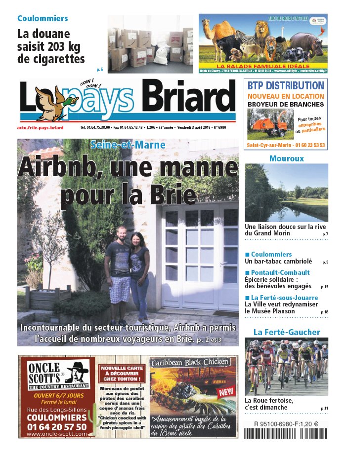 Le Pays Briard N°6980 du 03 août 2018 à télécharger sur iPad