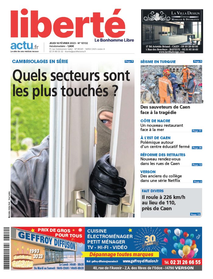 Liberté Le Bonhomme Libre N°10132 du 16 février 2023 à télécharger