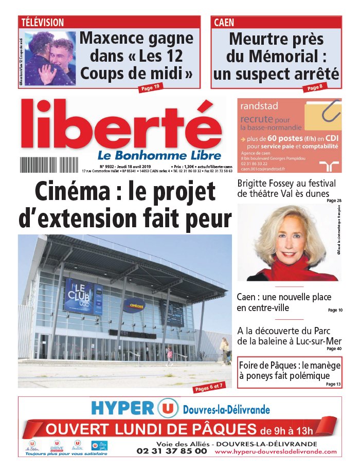 Liberté Le Bonhomme Libre N°9932 du 18 avril 2019 à télécharger sur iPad