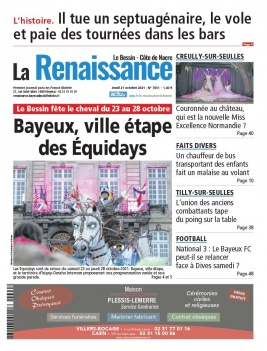 La Renaissance - Le Bessin N°7931 du 21 octobre 2021 à télécharger sur iPad