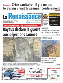 La Renaissance - Le Bessin N°7900 du 18 mars 2021 à télécharger sur iPad