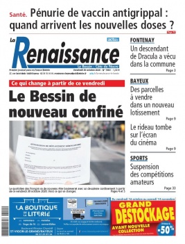 La Renaissance - Le Bessin N°7880 du 30 octobre 2020 à télécharger sur iPad