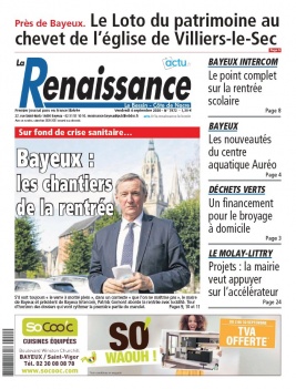 La Renaissance - Le Bessin N°7872 du 04 septembre 2020 à télécharger sur iPad