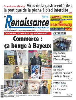 La Renaissance - Le Bessin N°7829 du 14 janvier 2020 à télécharger sur iPad
