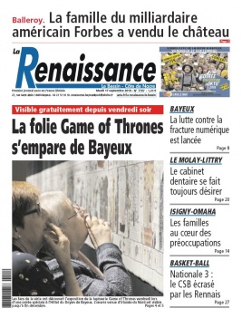 La Renaissance - Le Bessin N°7797 du 17 septembre 2019 à télécharger sur iPad