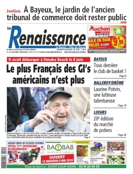 La Renaissance - Le Bessin N°7760 du 03 mai 2019 à télécharger sur iPad