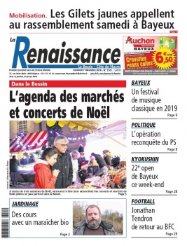 La Renaissance - Le Bessin N°7720 du 07 décembre 2018 à télécharger sur iPad