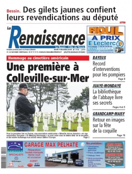 La Renaissance - Le Bessin N°7719 du 04 décembre 2018 à télécharger sur iPad