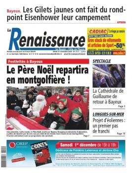 La Renaissance - Le Bessin N°7717 du 27 novembre 2018 à télécharger sur iPad