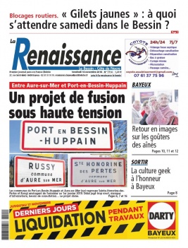La Renaissance - Le Bessin N°7714 du 16 novembre 2018 à télécharger sur iPad