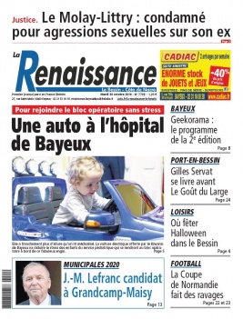 La Renaissance - Le Bessin N°7709 du 30 octobre 2018 à télécharger sur iPad