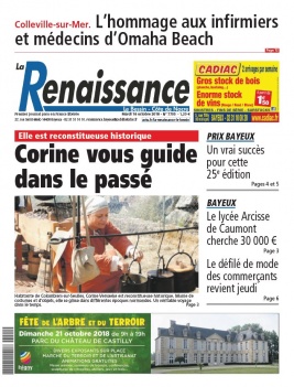 La Renaissance - Le Bessin N°7705 du 16 octobre 2018 à télécharger sur iPad
