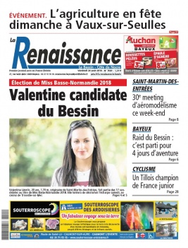 La Renaissance - Le Bessin N°7690 du 24 août 2018 à télécharger sur iPad