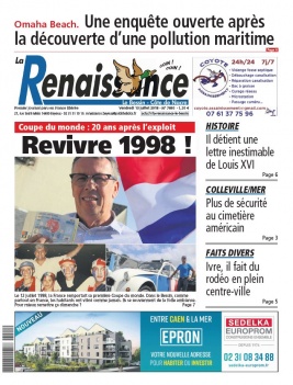 La Renaissance - Le Bessin N°7680 du 13 juillet 2018 à télécharger sur iPad